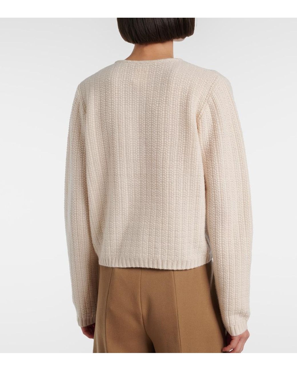 Jardin Des Orangers Natural Wool And Cashmere Cardigan