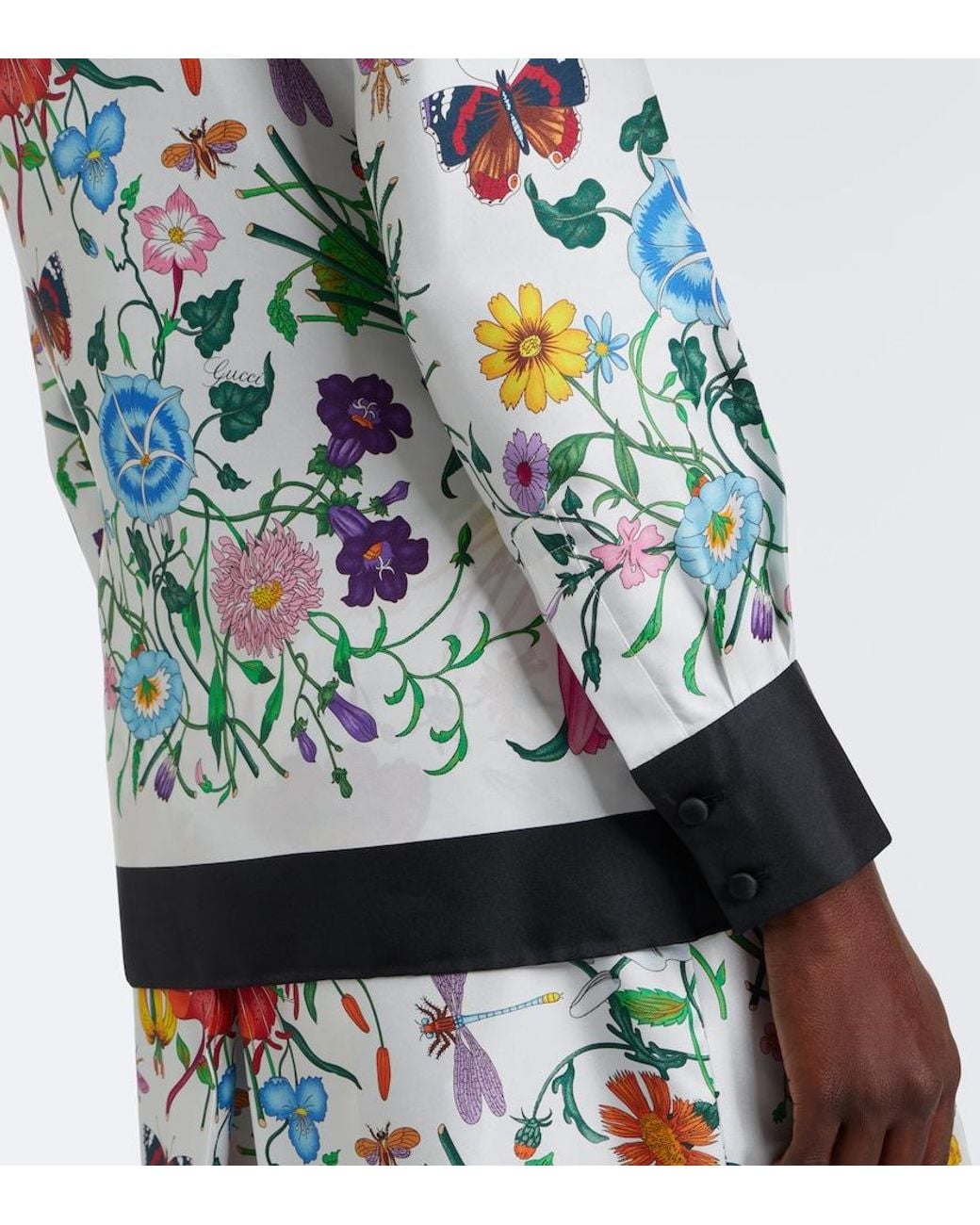 Gucci Multicolor Flora Silk Twill Shirt