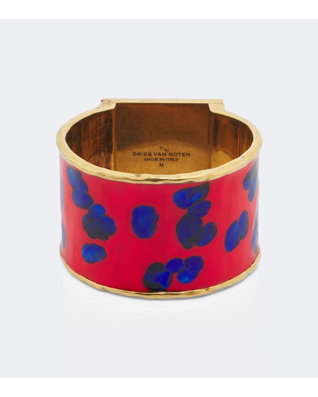 Dries Van Noten Orange Enamel Cuff Bracelet