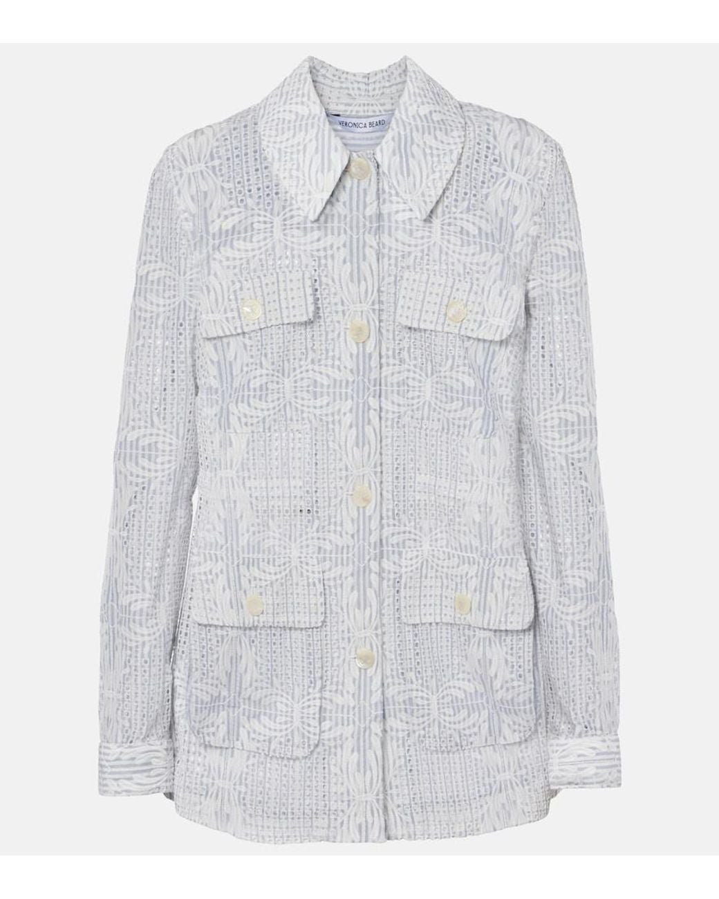 Veronica Beard Gray Kiki Eyelet Jacket