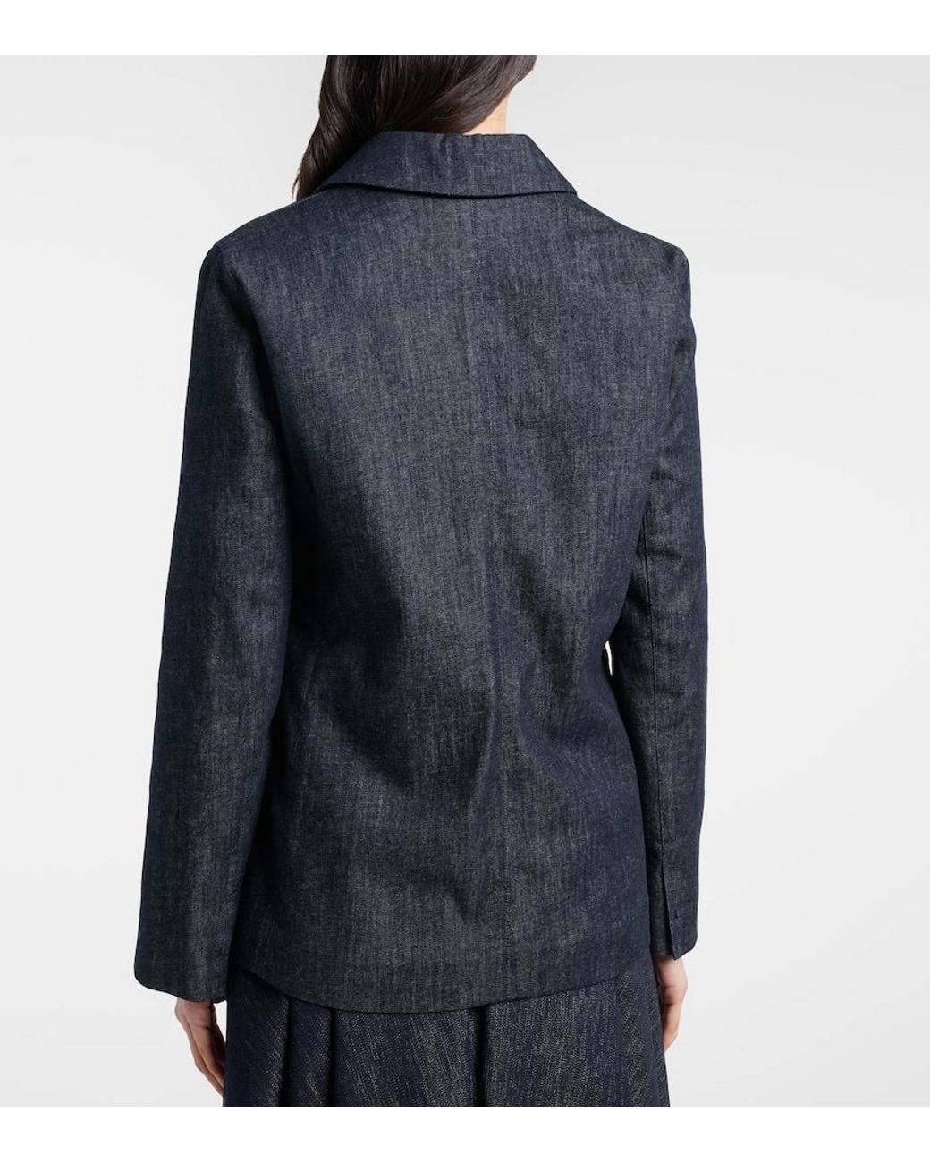 Max Mara Blue Leone Denim Blazer