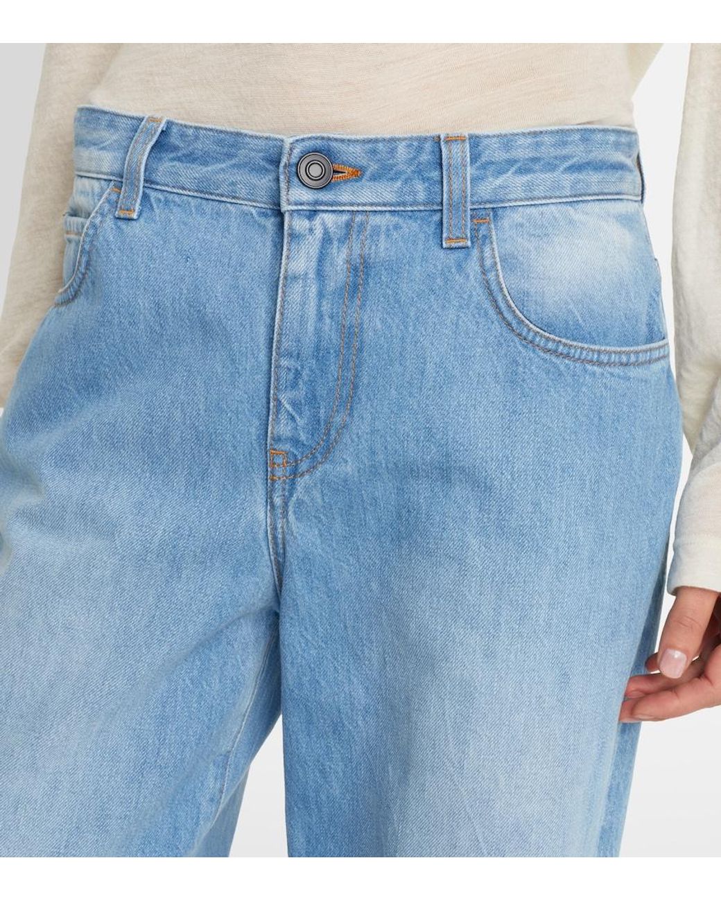 The Row Blue Eglitta Straight Jeans