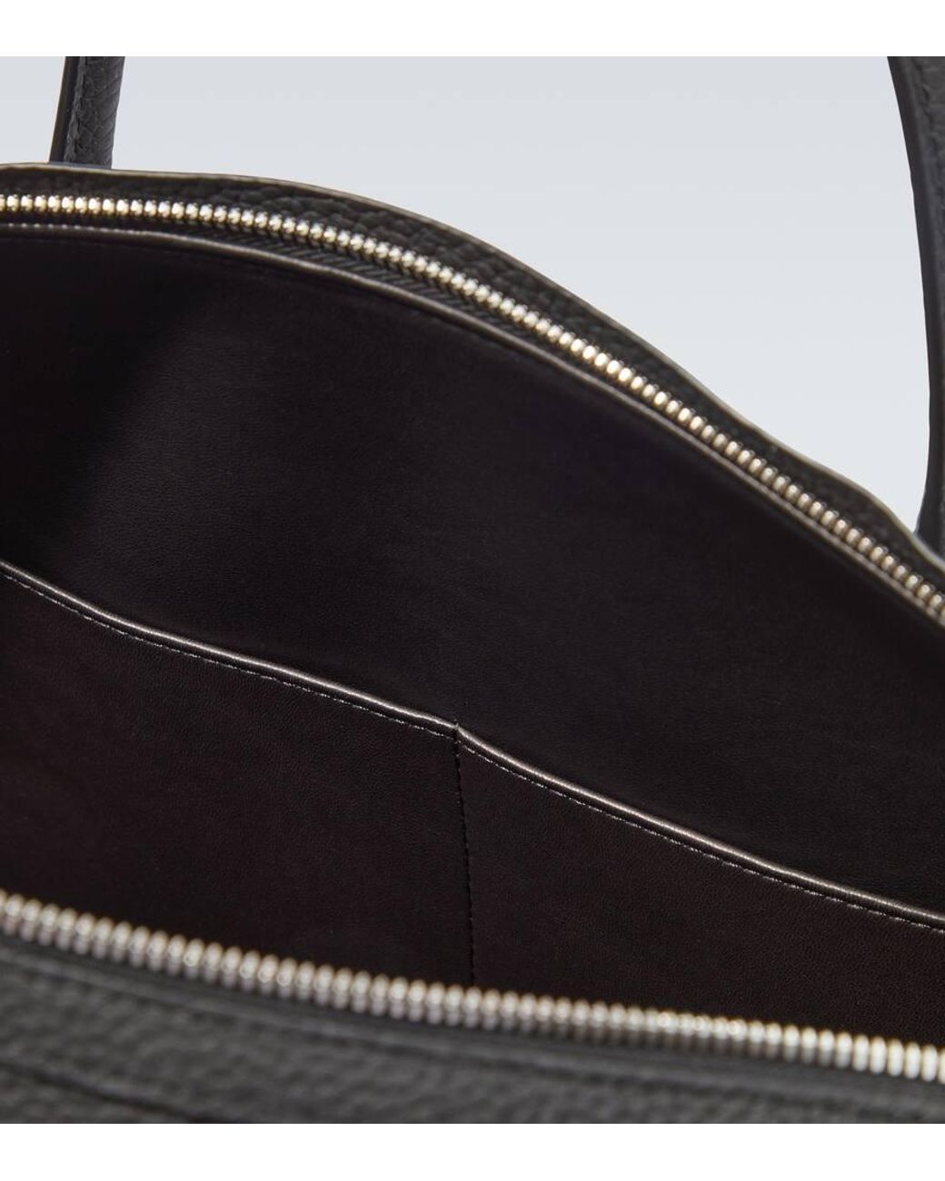 The Row Black Iowa Leather Duffel Bag for men