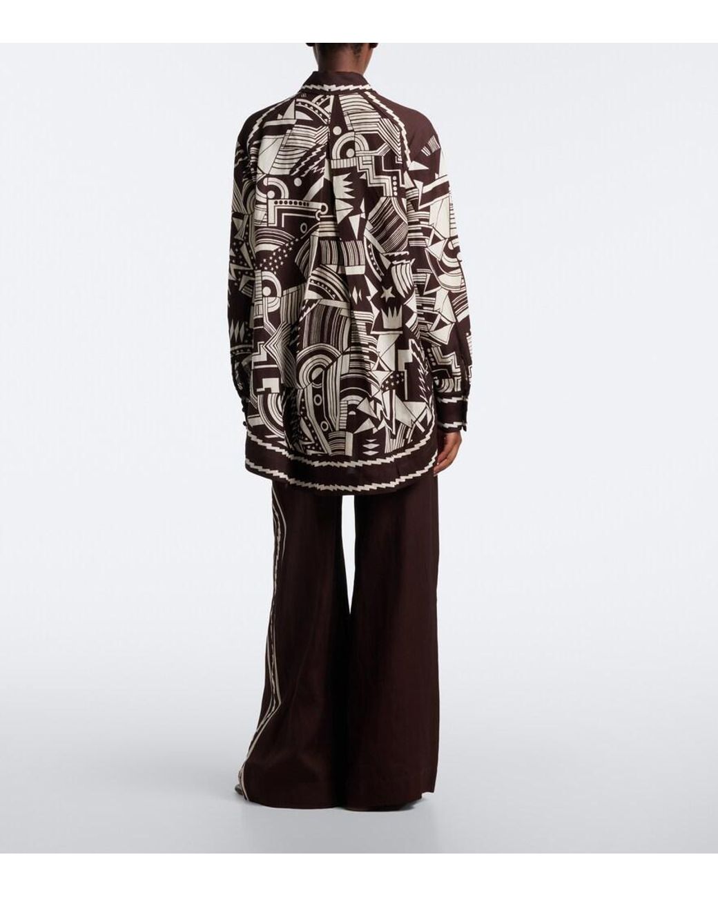 ALÉMAIS Brown Lori Wide-Leg Pants