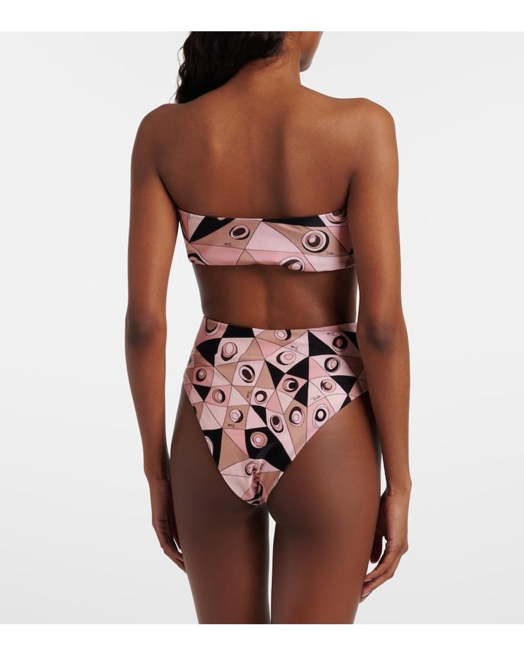 Emilio Pucci Red Occhi Bandeau Bikini Top