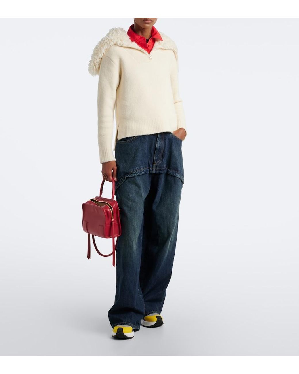 Loewe Multicolor Pogo Colorbocked Mesh-Trimmed Sneakers
