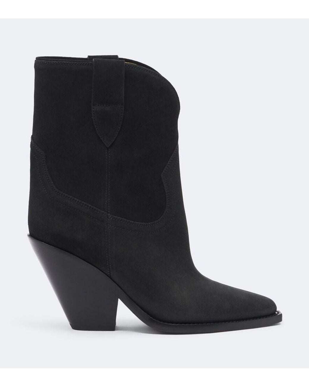 Isabel Marant Black Leyane Suede Cowboy Boots