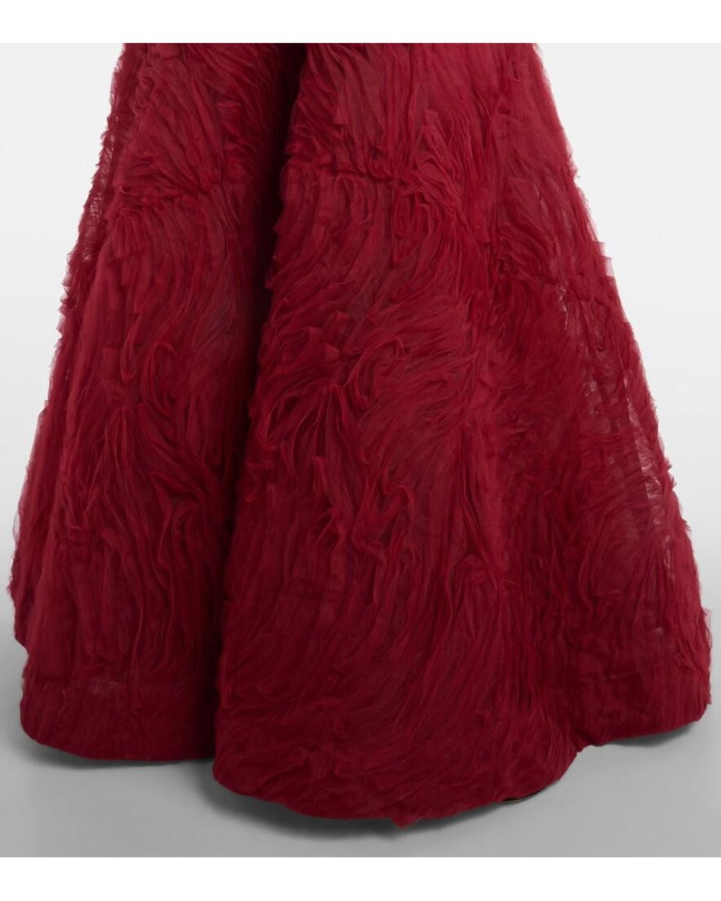 Rebecca Vallance Red Willow Mesh Bustier Gown