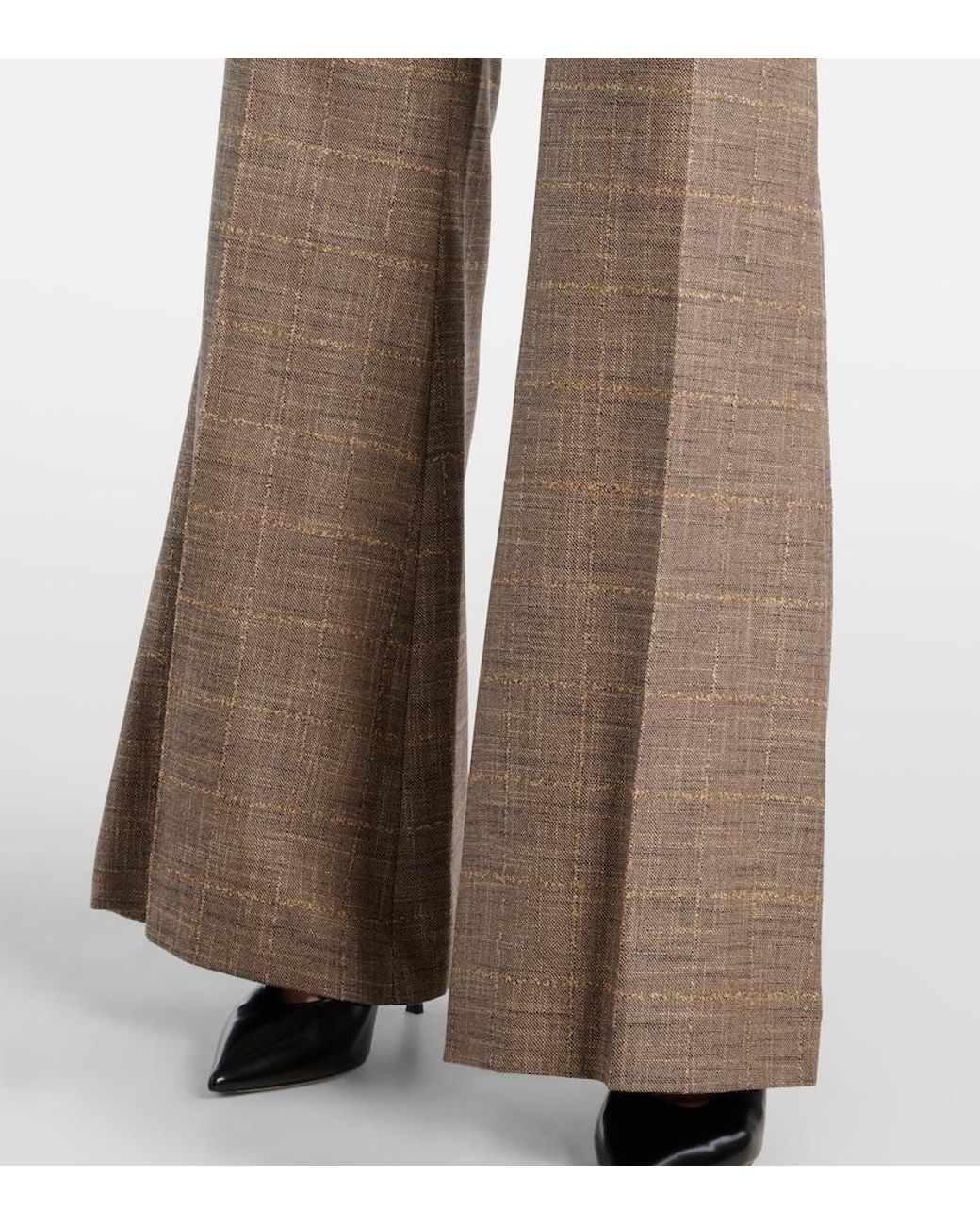 Joseph Brown Stevens Wool-Blend Flared Pants