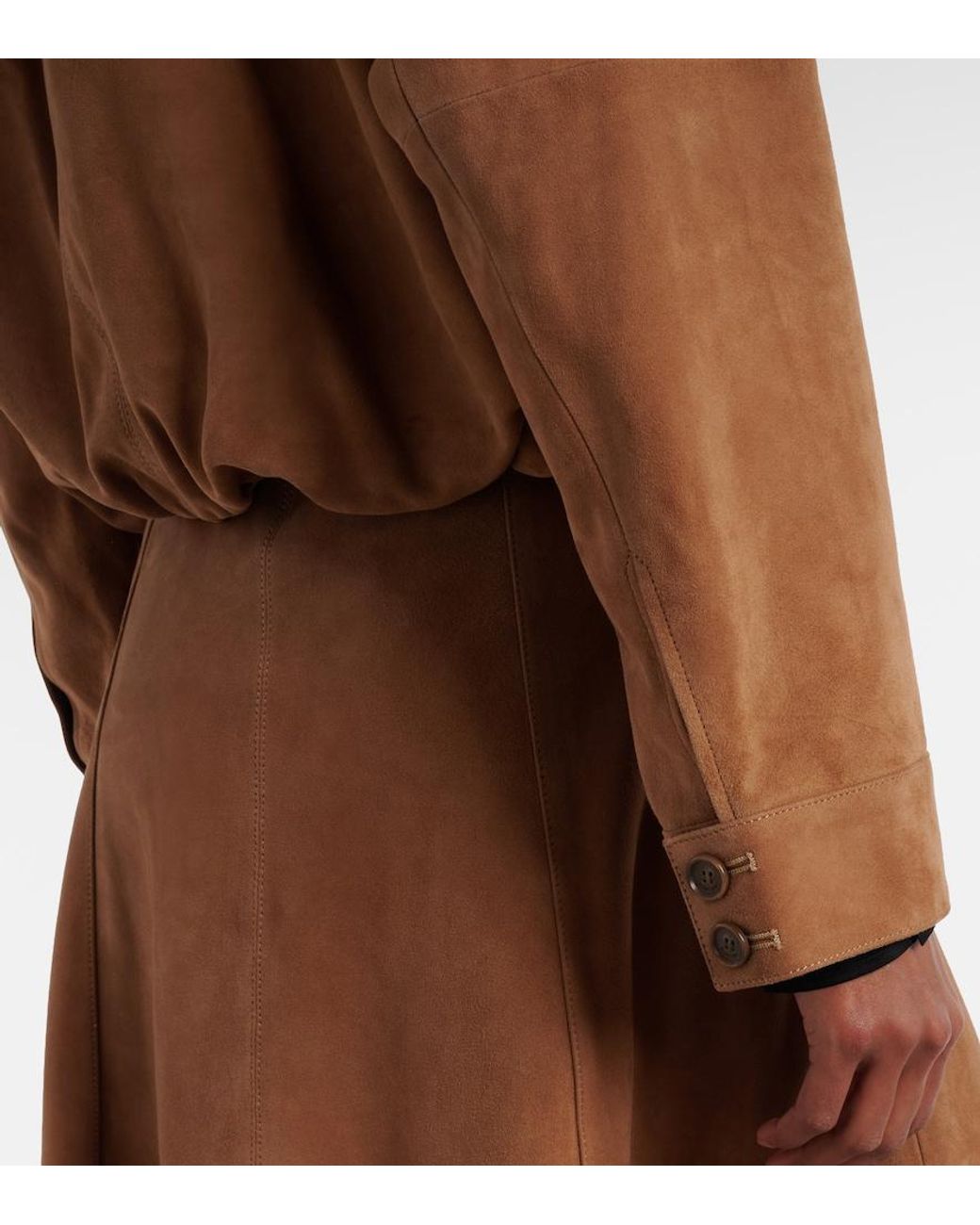 Jonathan Simkhai Brown Jacke Marley Aus Veloursleder
