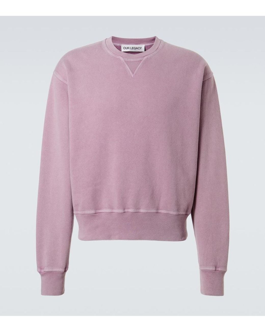 Our Legacy Purple Base Cotton Fleece Sweatshirt for men