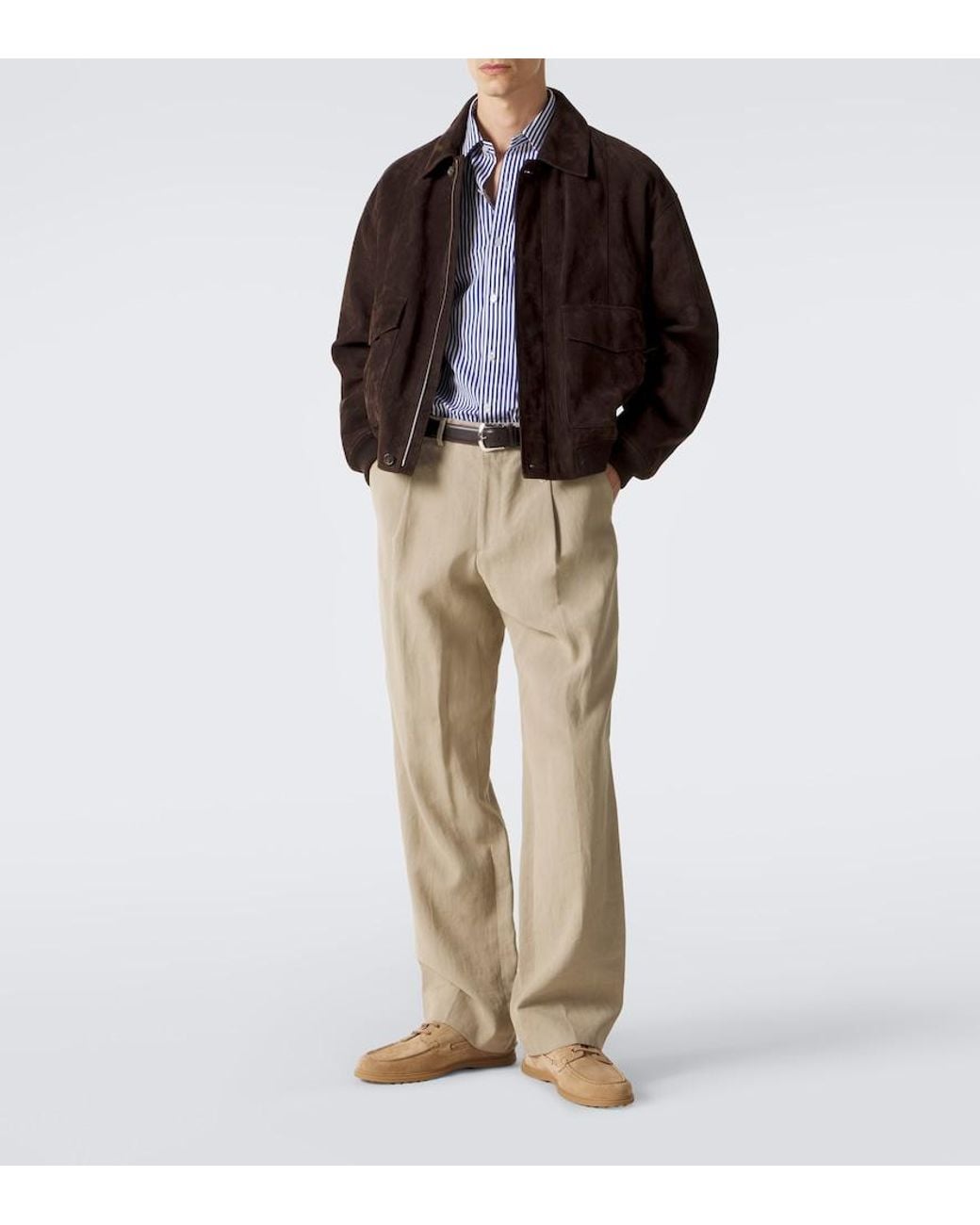 Tod's Brown Gommino Suede Boat Shoes for men