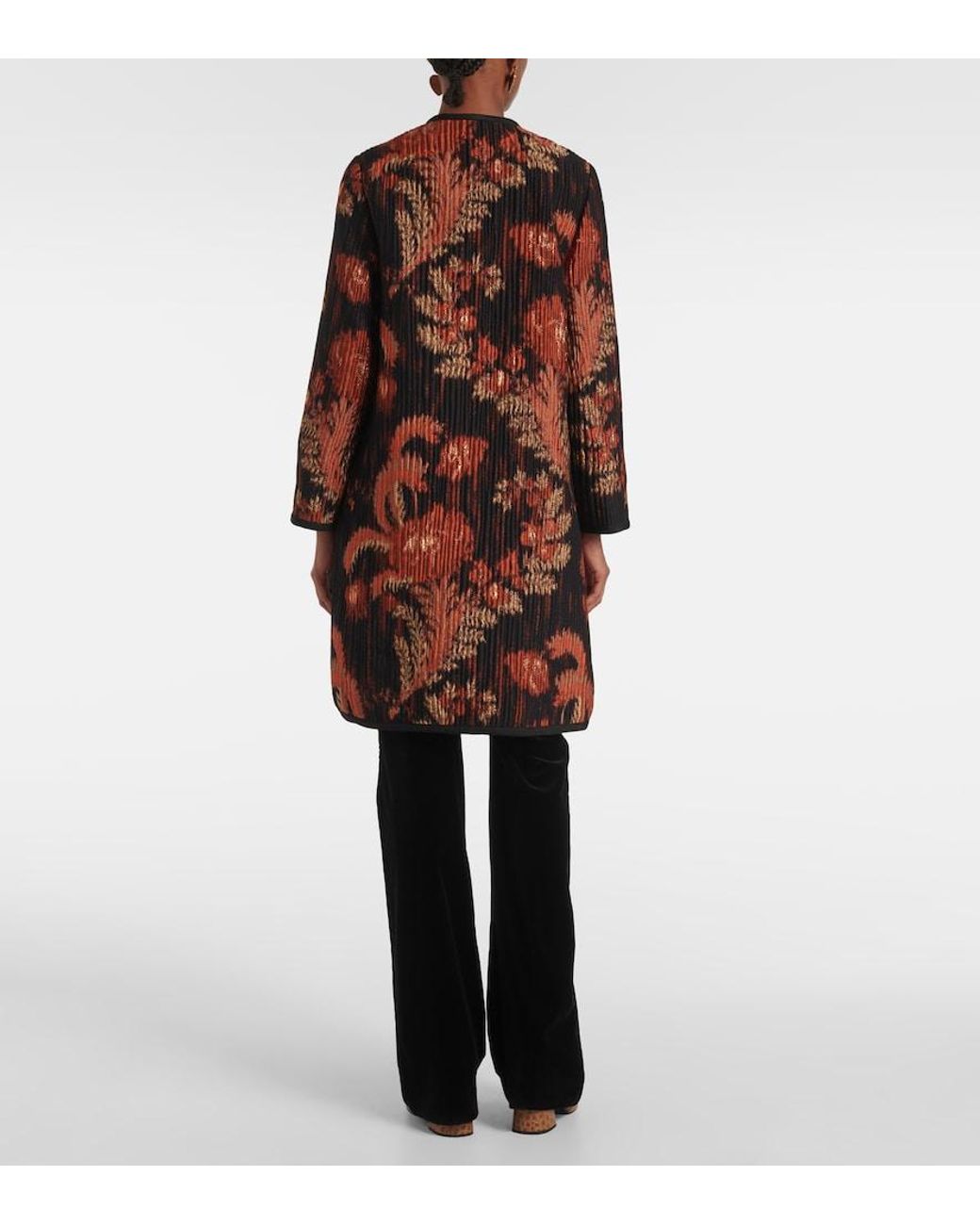 Etro Red Floral Coat