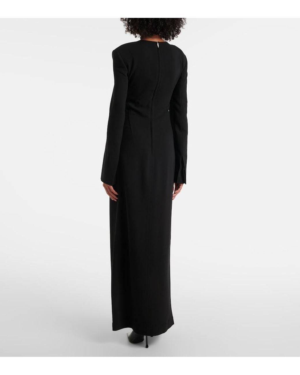 Totême Black Crepe Maxi Dress