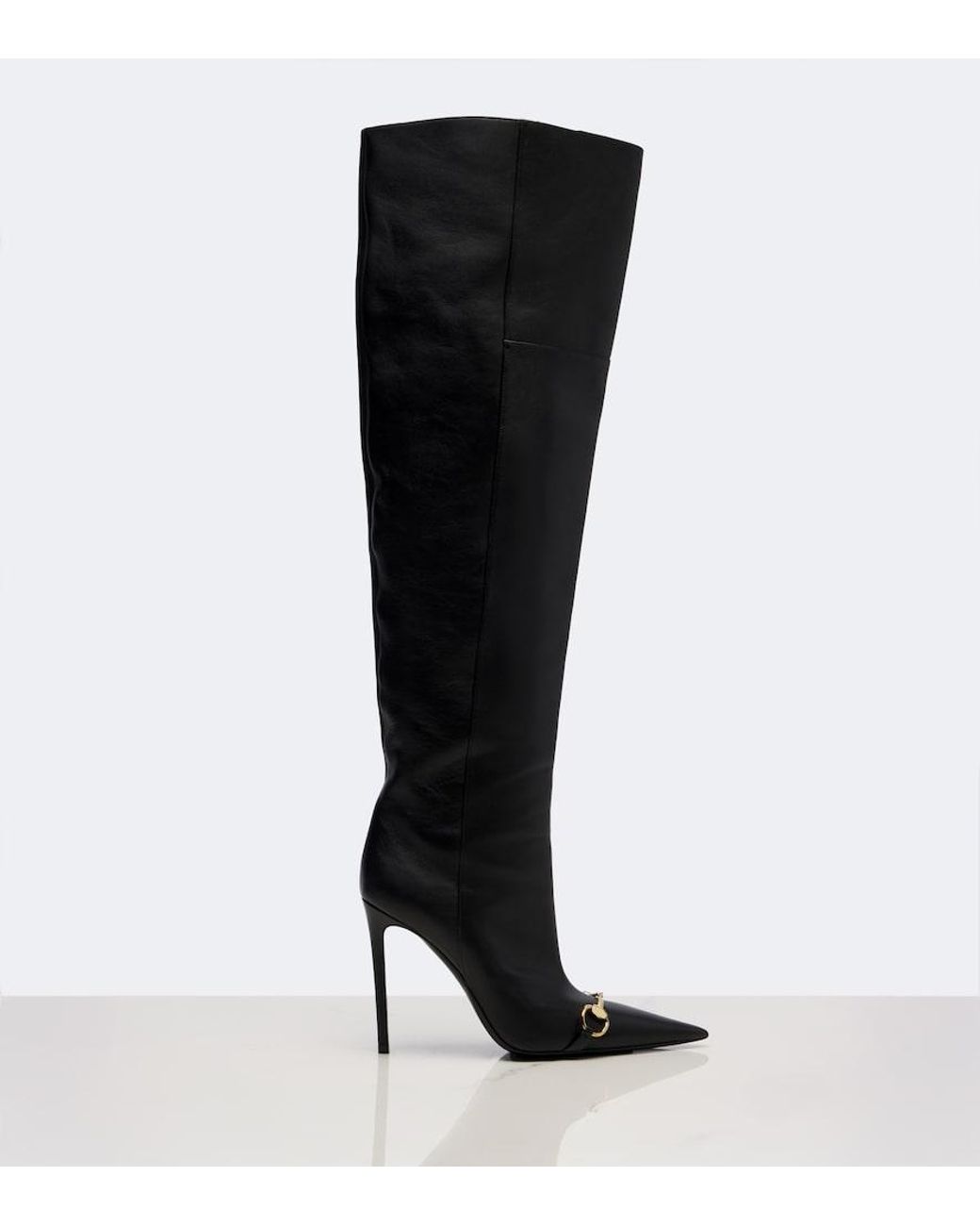 Gucci Black Donna Horsebit Over-The-Knee Boots