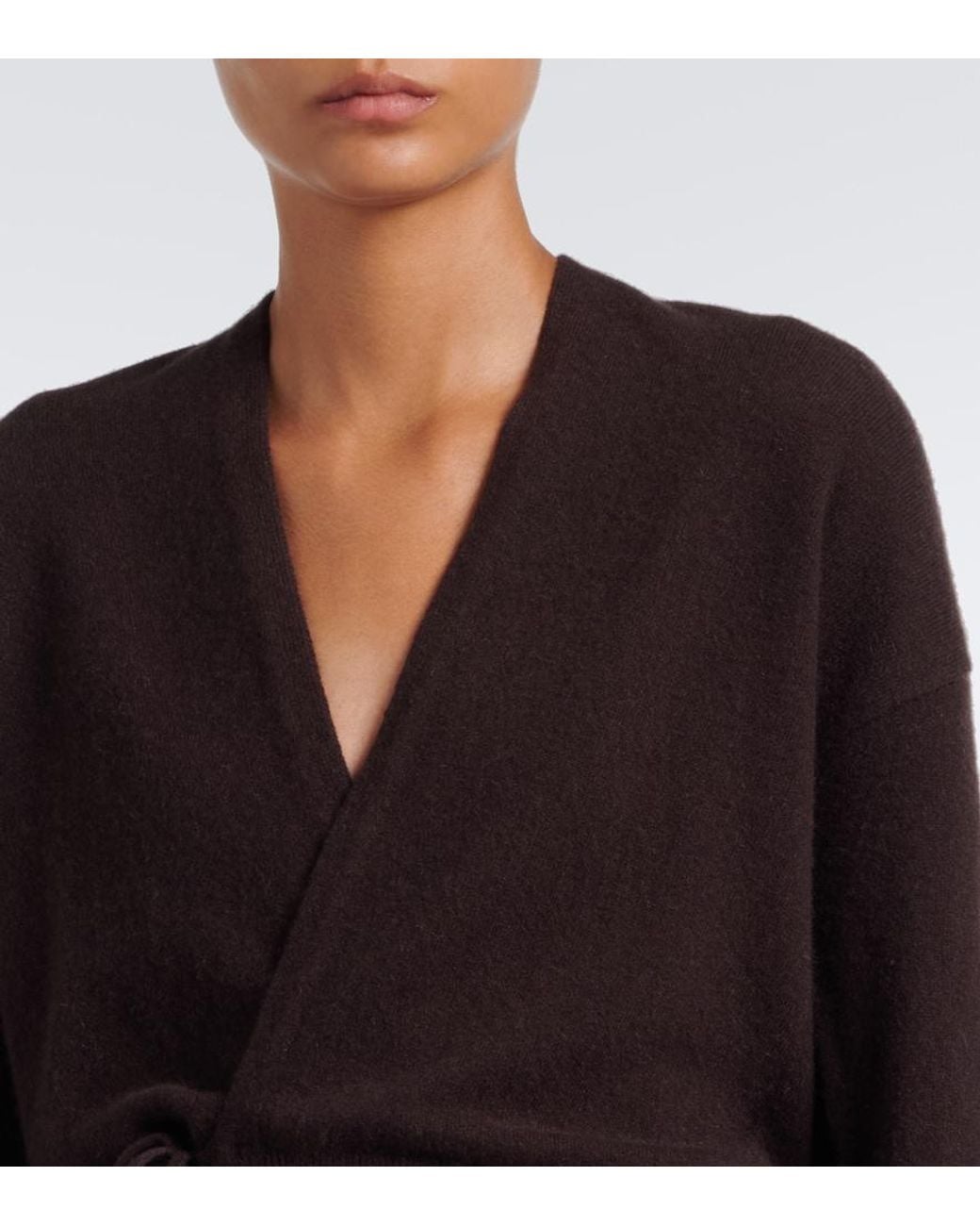 Extreme Cashmere Black N°516 Ella Cashmere-Blend Wrap Cardigan