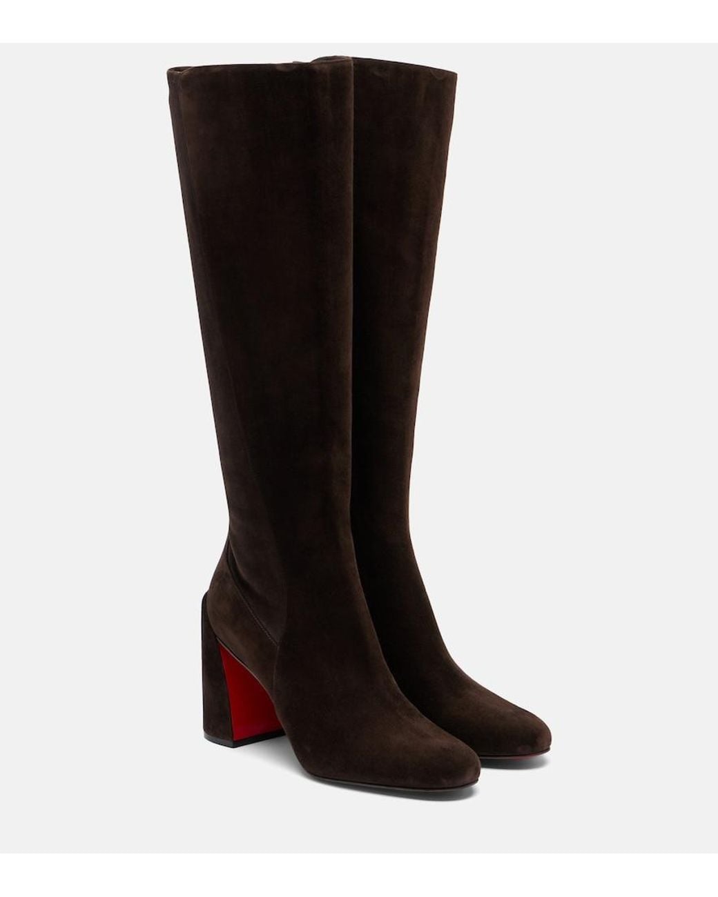 Christian Louboutin Black Jane Suede Knee-High Boots