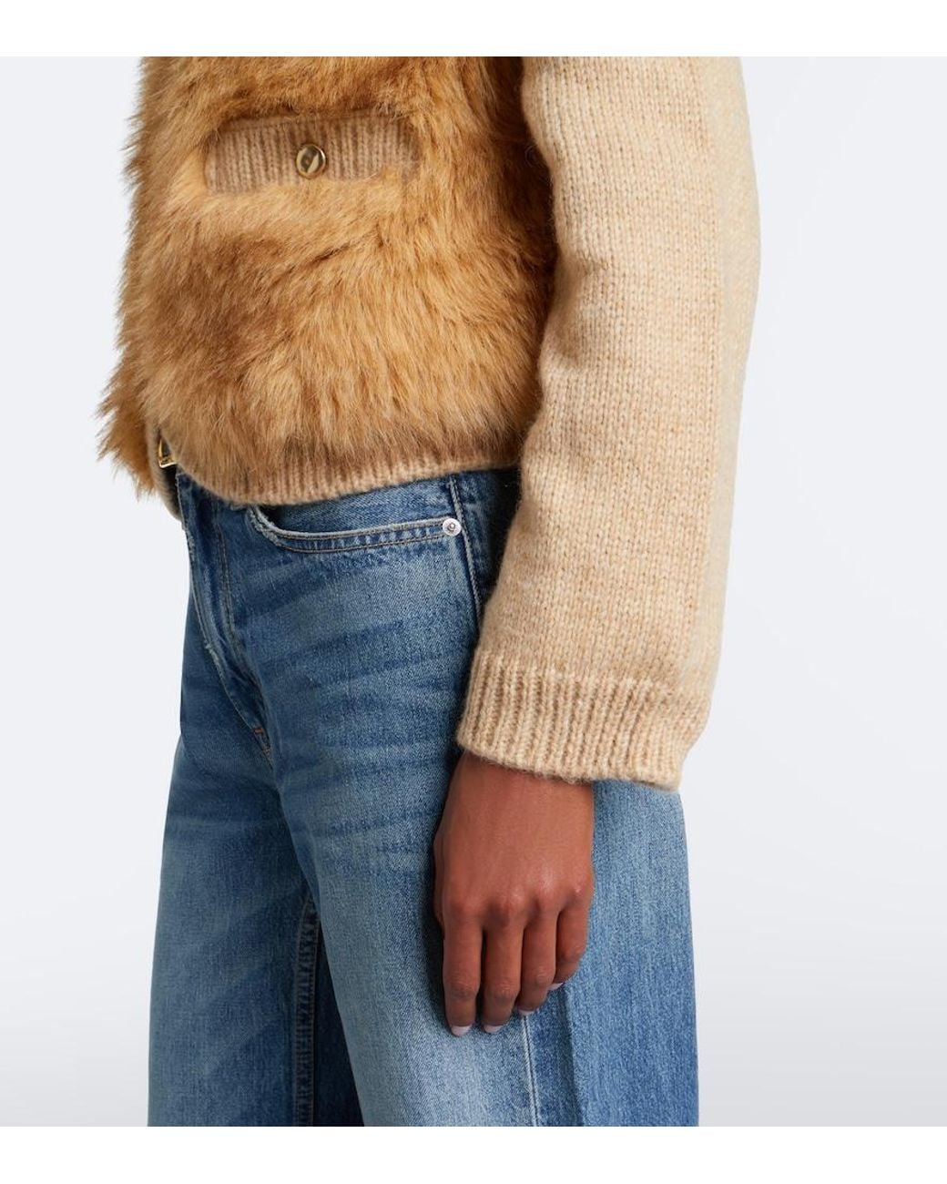 Moncler Natural Alpaca And Wool-Blend Down-Paneled Cardigan