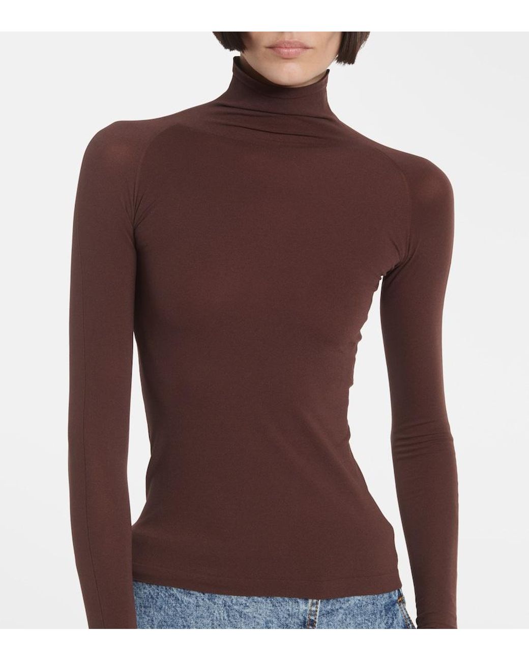 Alaïa Brown Jersey Top