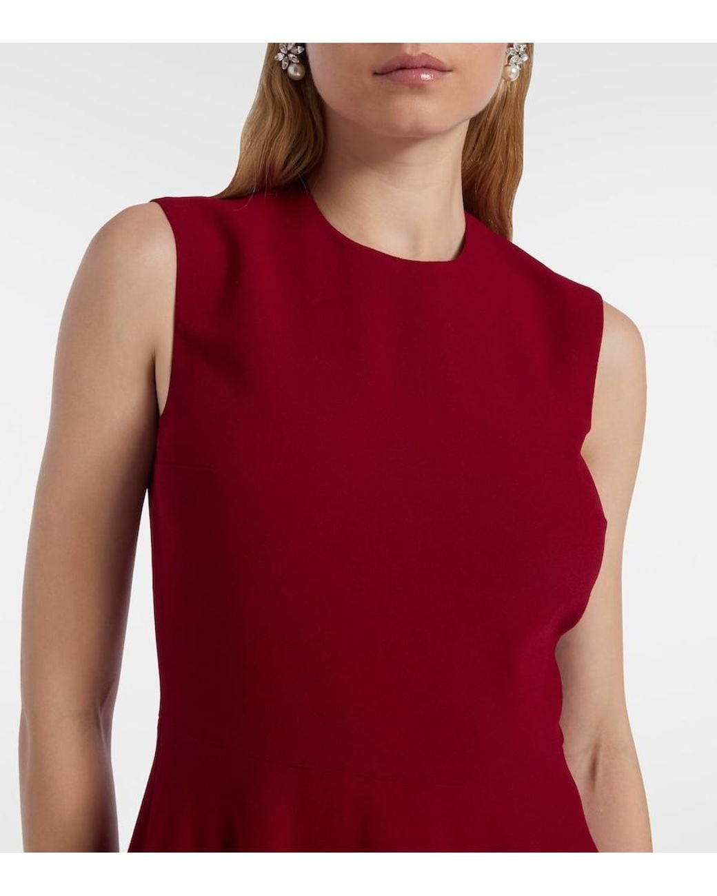 Roksanda Red Gradient Crepe Cocktail Dress