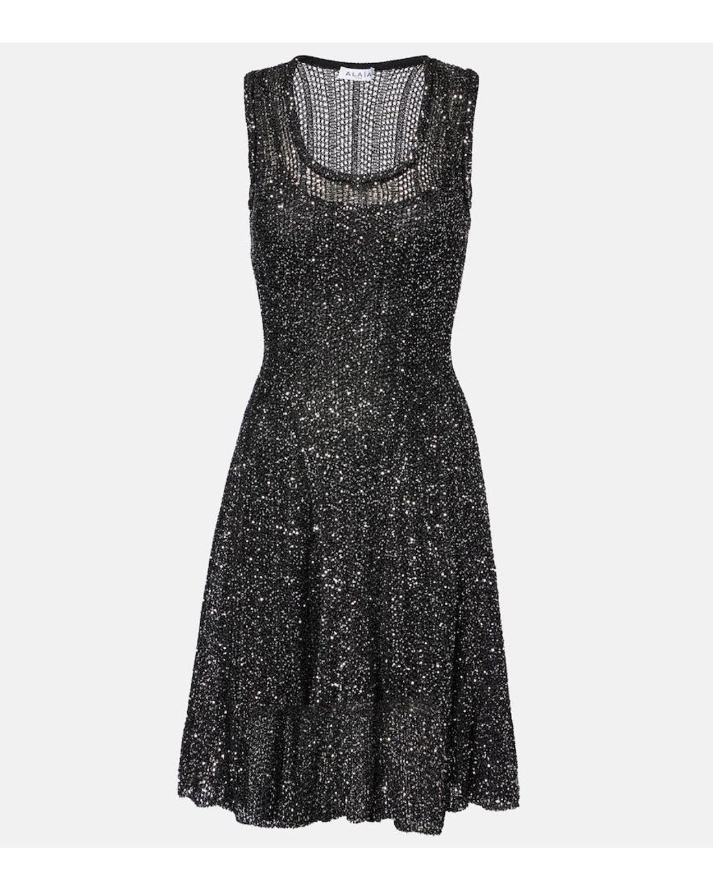 Alaïa Black Sequined Minidress
