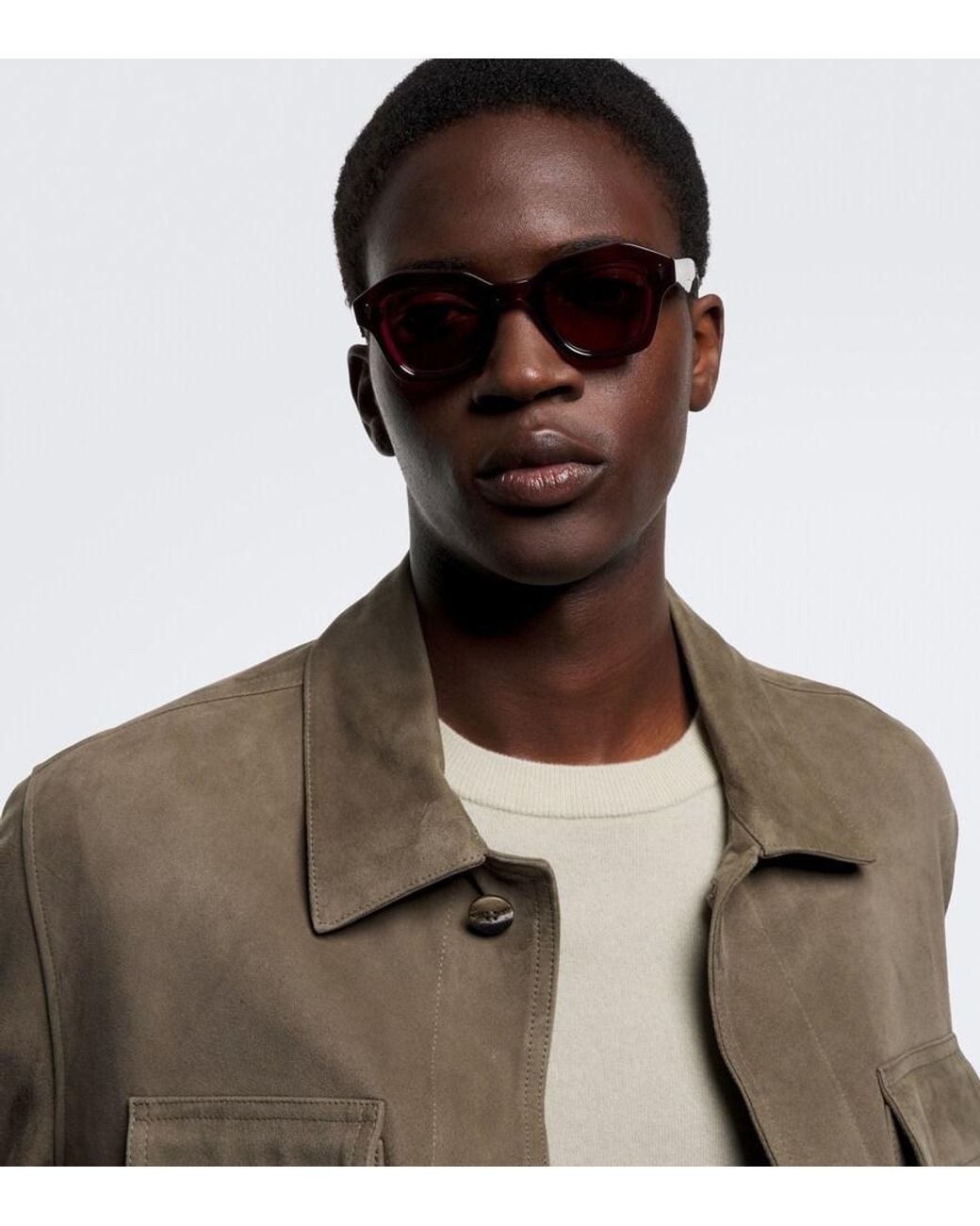 Jacques Marie Mage Red Eichler Square Sunglasses for men