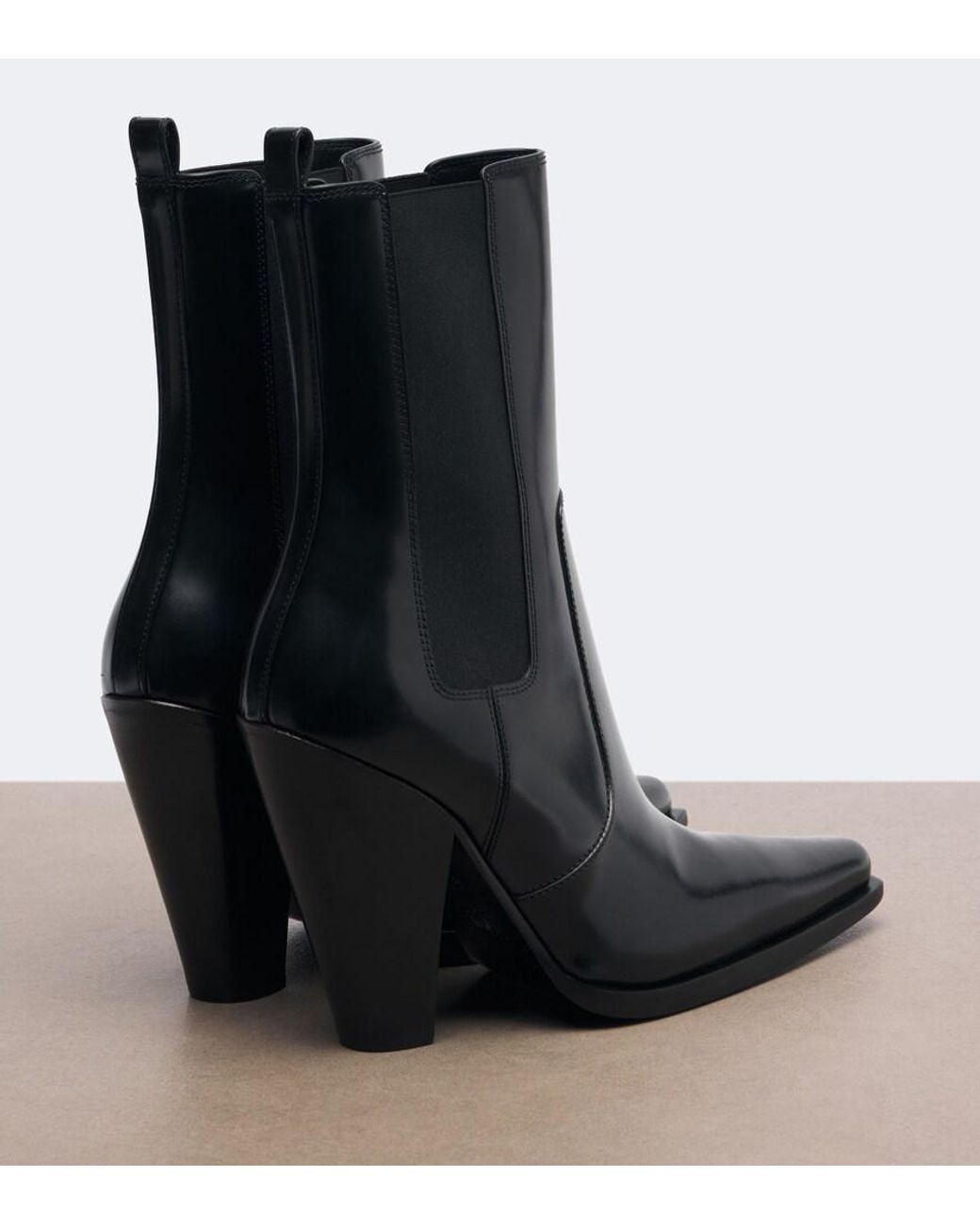 Saint Laurent Black Dylan Leather Chelsea Boots