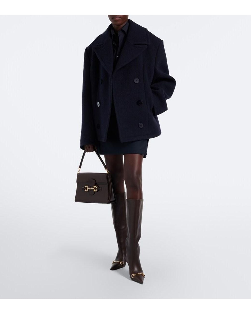 Gucci Blue Wool Miniskirt