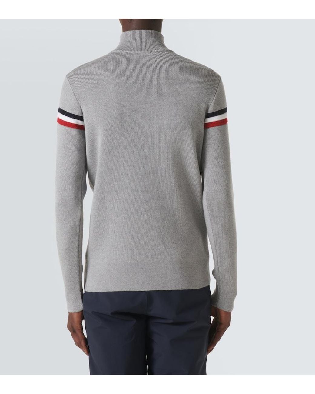 Fusalp Gray Wengen Wool Half-Zip Sweater for men