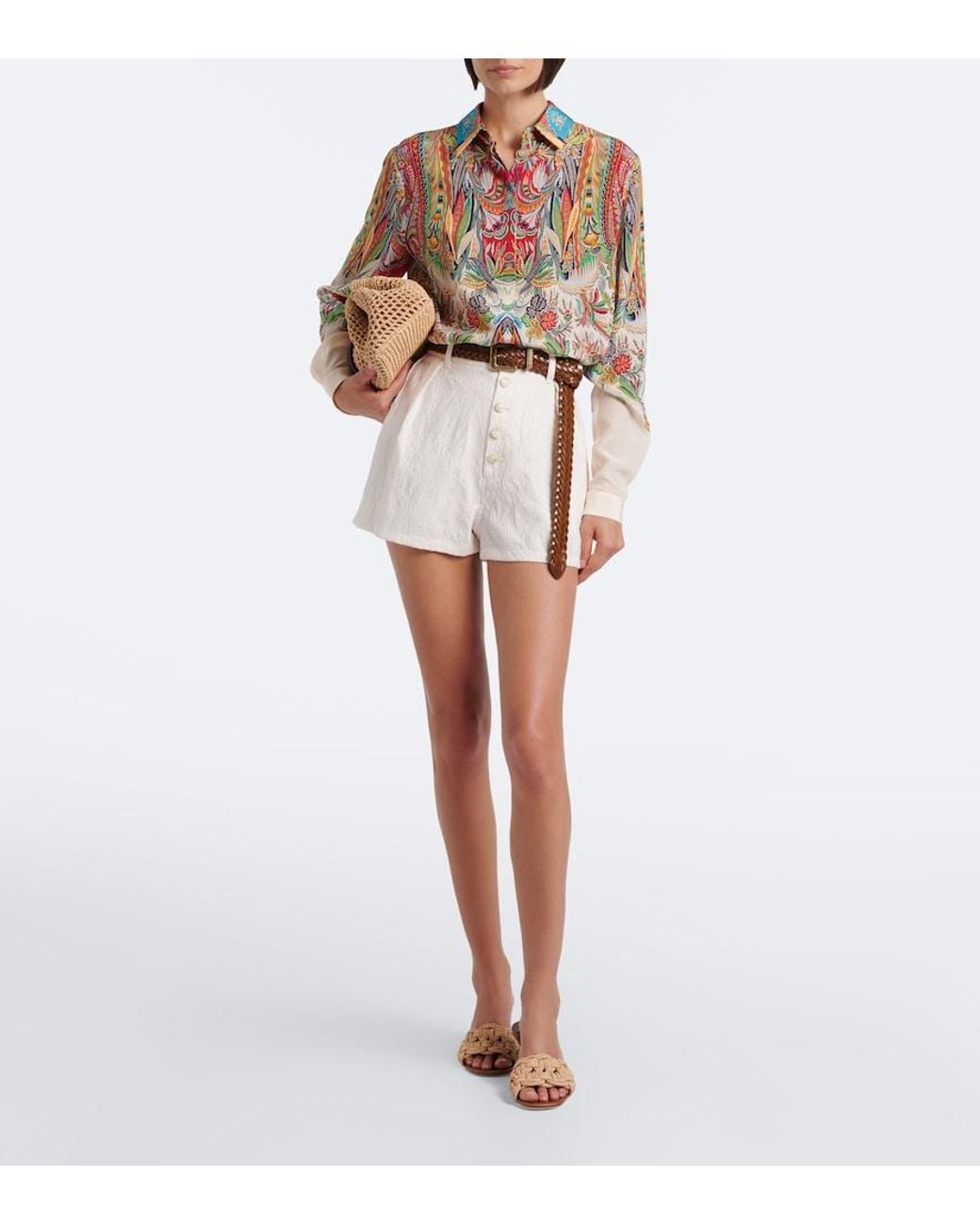 Jimmy Choo Natural Chara Raffia Mules