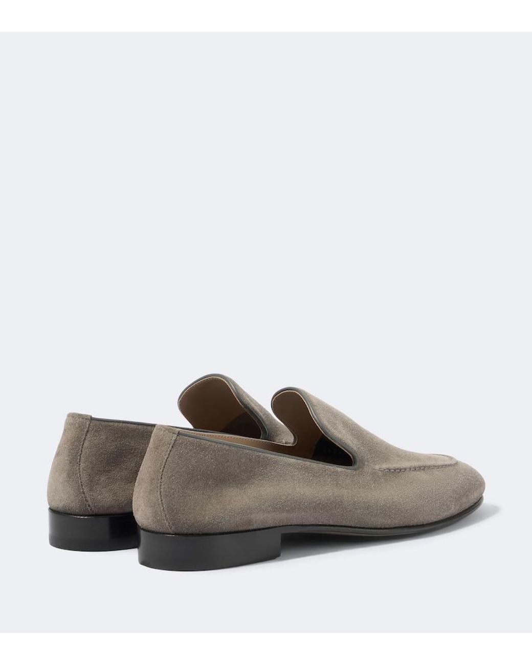 Manolo Blahnik Gray Truro Suede Loafers for men