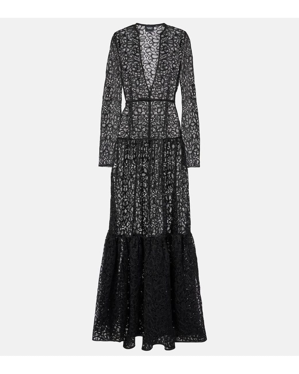 Giambattista Valli Black Lace Gown