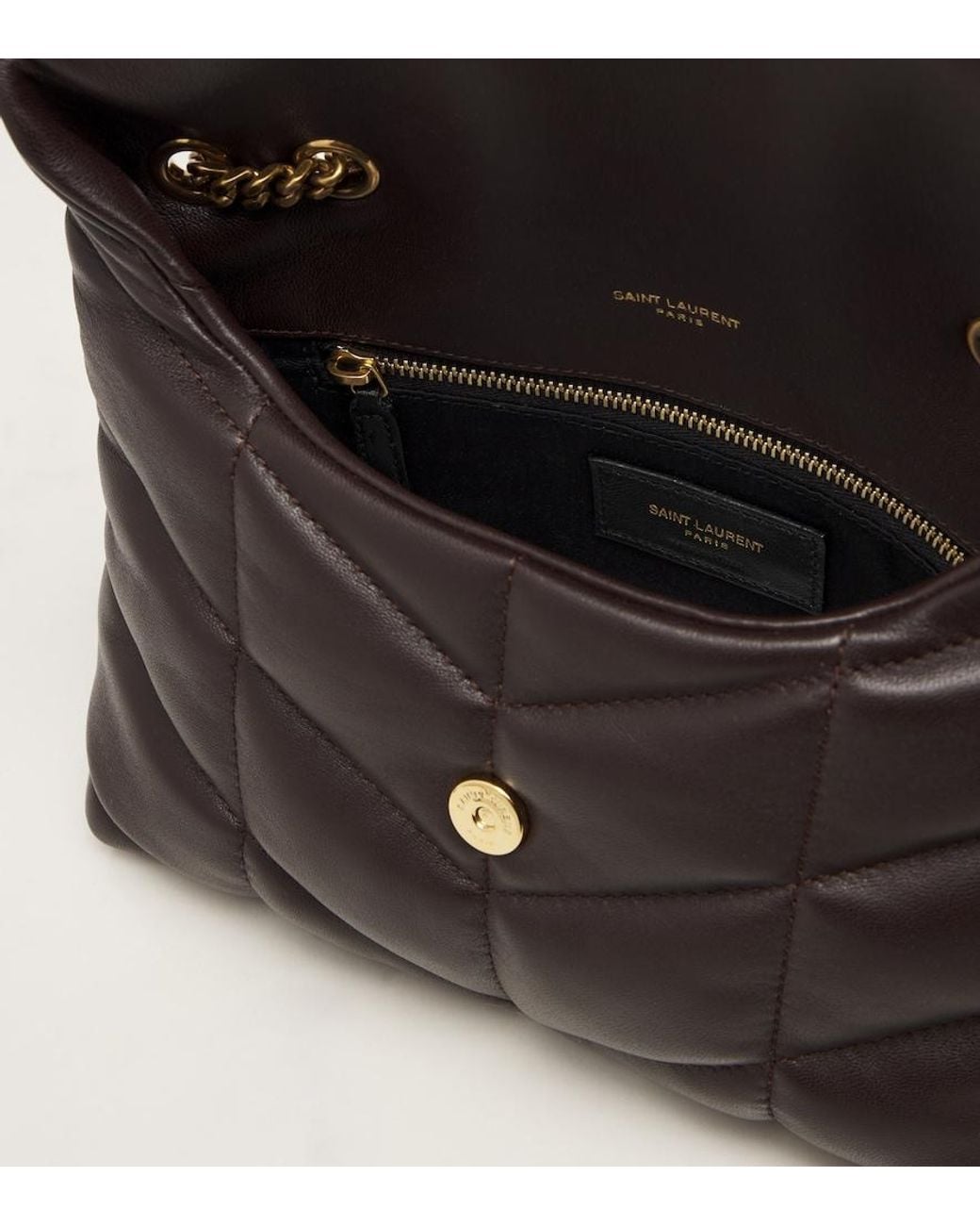 Saint Laurent Black Loulou Mini Leather Shoulder Bag