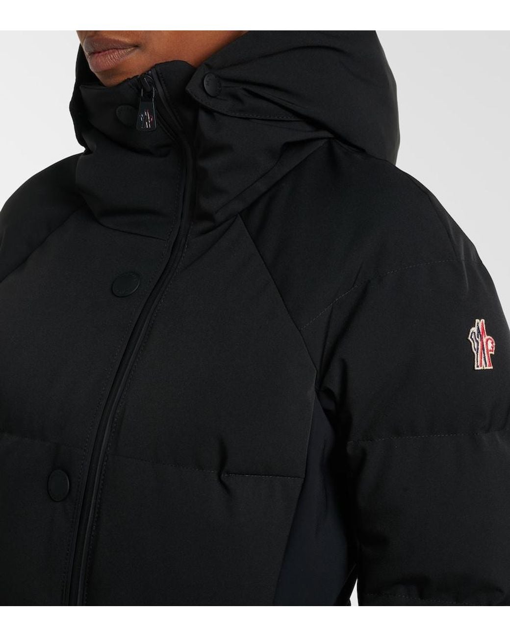 Moncler Black Guyane Hooded Down Ski Jacket