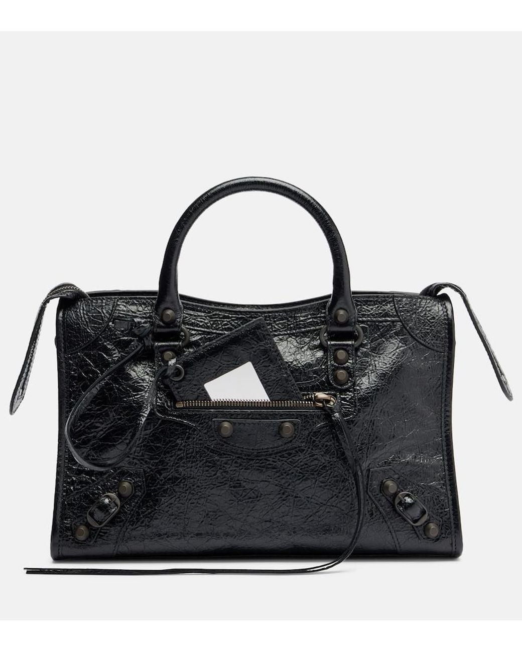Balenciaga Black Le City Small Leather Top-Handle Bag