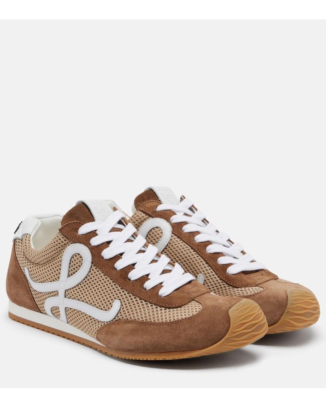 Loewe Brown Ballet Runner 2.0 Suede-Trimmed Sneakers