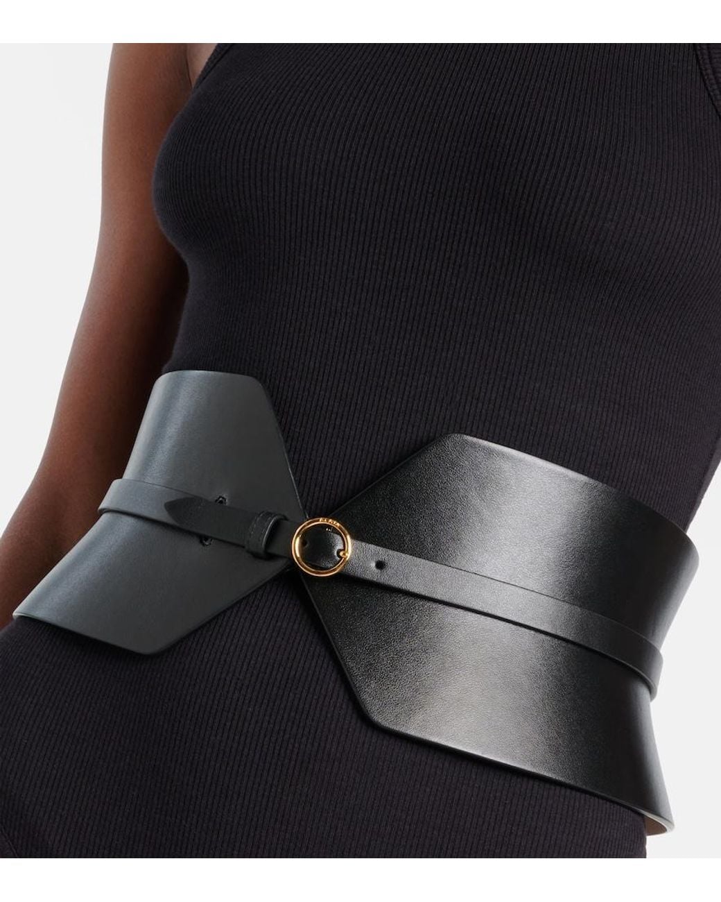 Alaïa Black Leather Belt