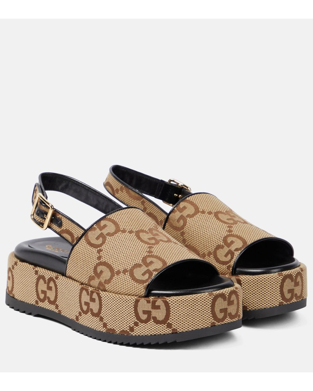 Gucci Jumbo GG Platform Sandals | Lyst UK