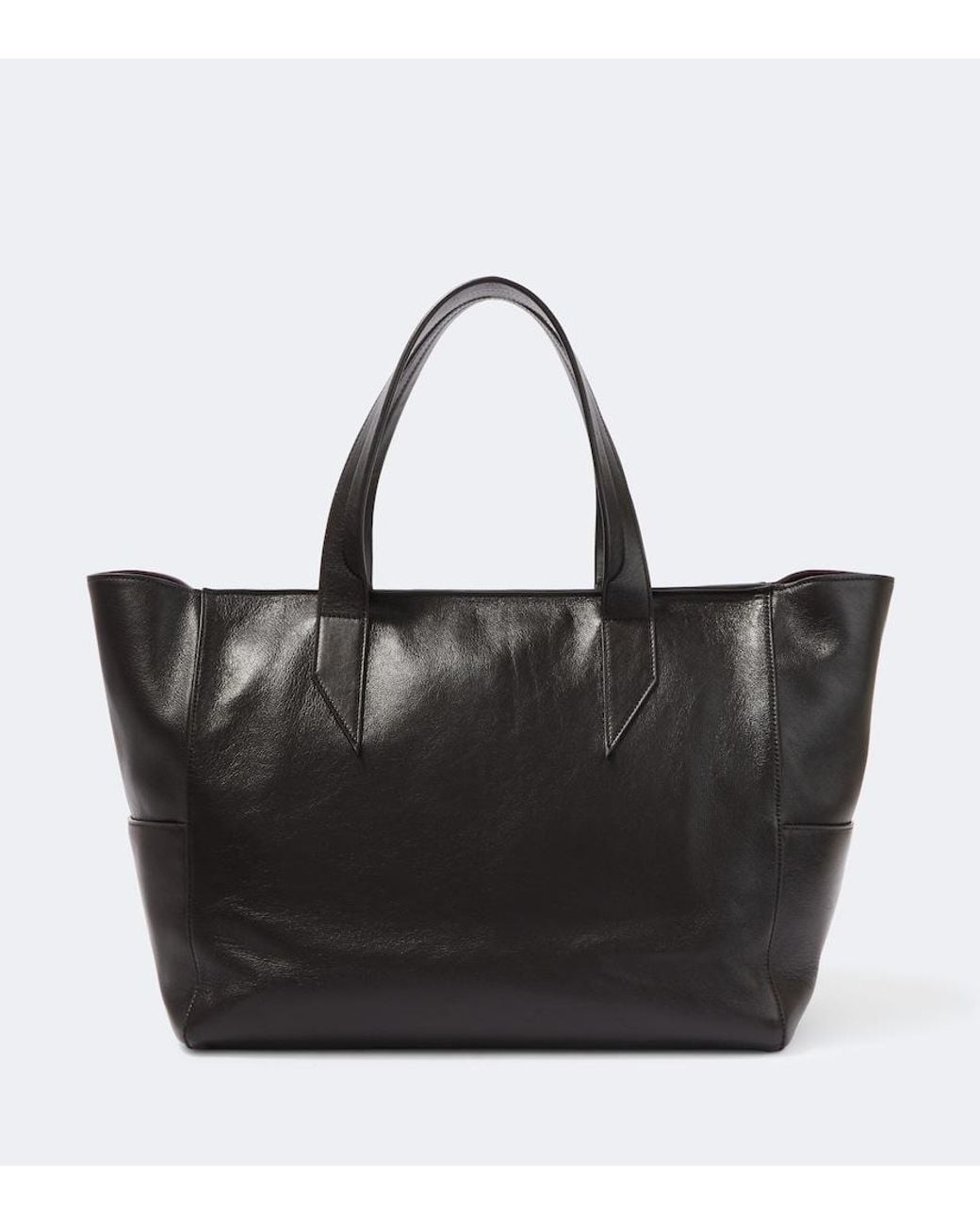 Metier Black Passerby East-West Leather Tote Bag for men