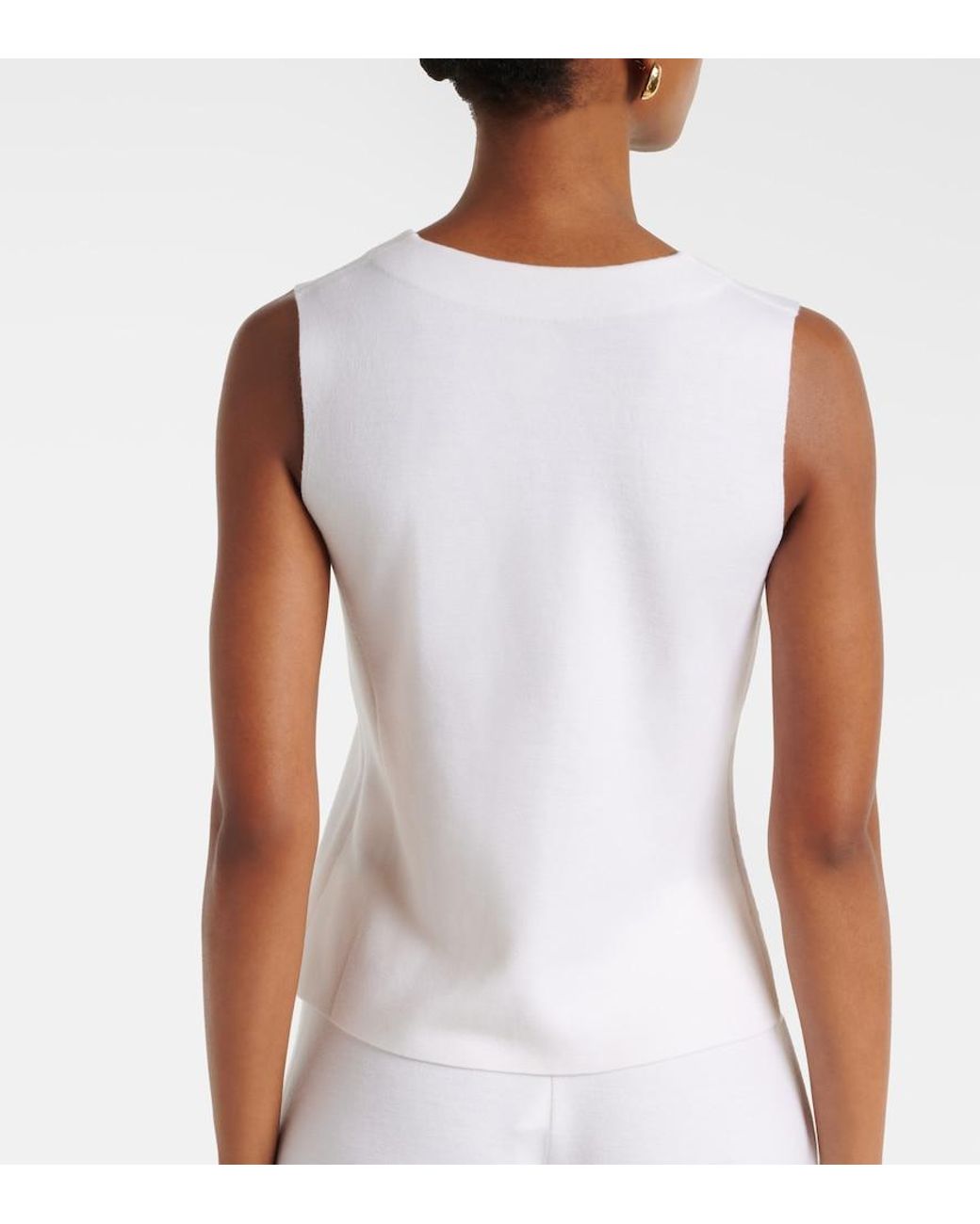 Jardin Des Orangers White Virgin Wool Vest
