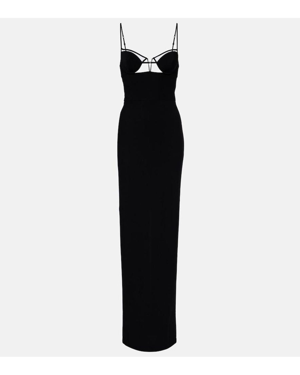 Nensi Dojaka Black Cutout Gown