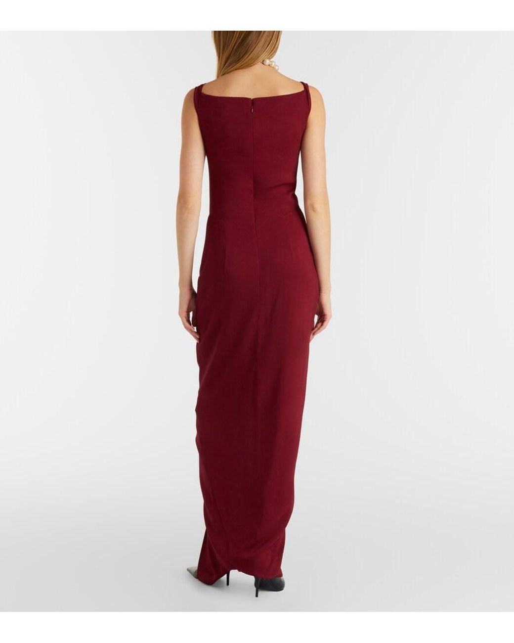 Vivienne Westwood Red Panther Draped Crepe Gown