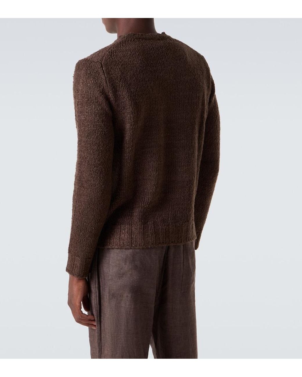 Saman Amel Pullover Gio Aus Seide in Brown für Herren