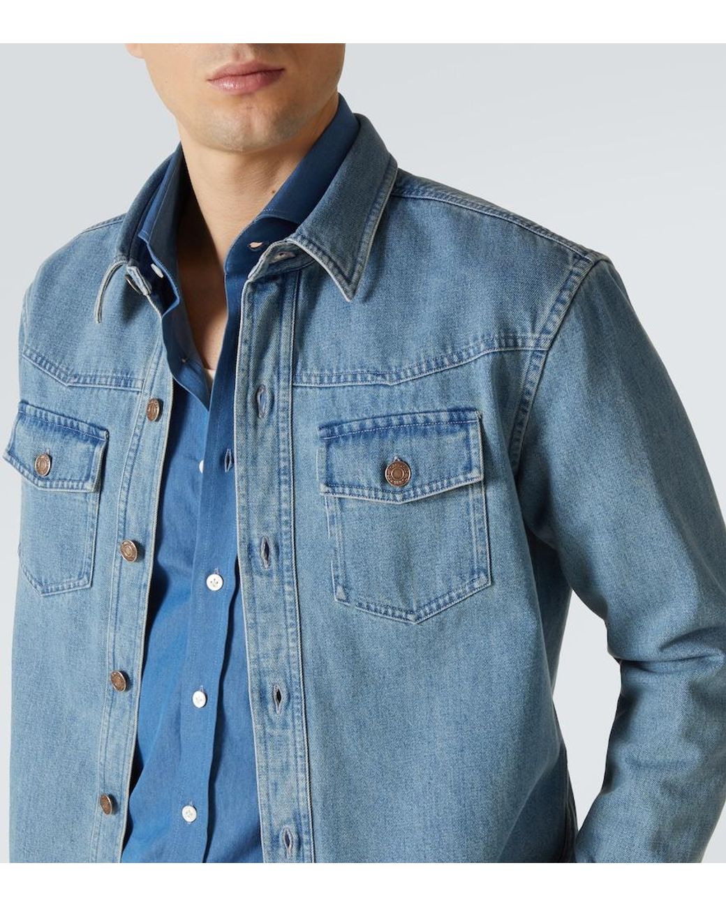 Tom Ford Blue Denim Shirt for men