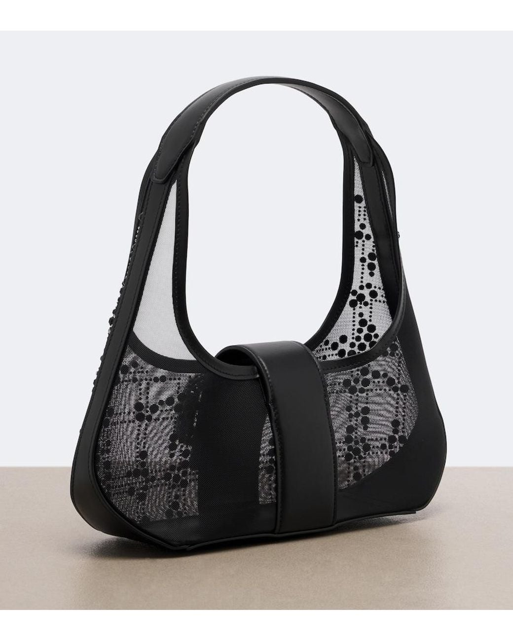 Roger Vivier Black Pilgrim Mini Embellished Top-Handle Bag