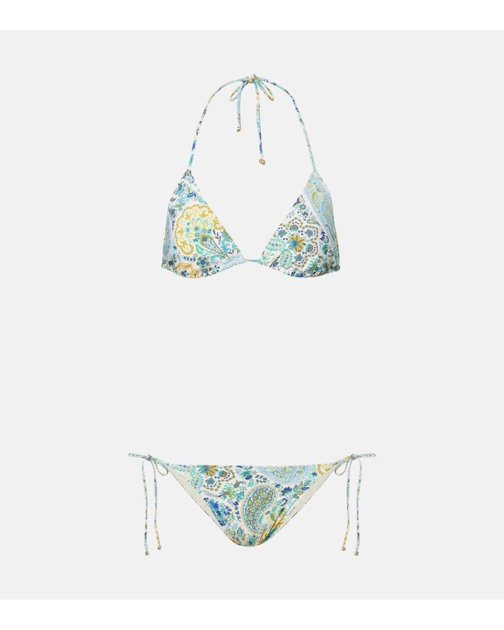 Etro Green Paisley Bikini