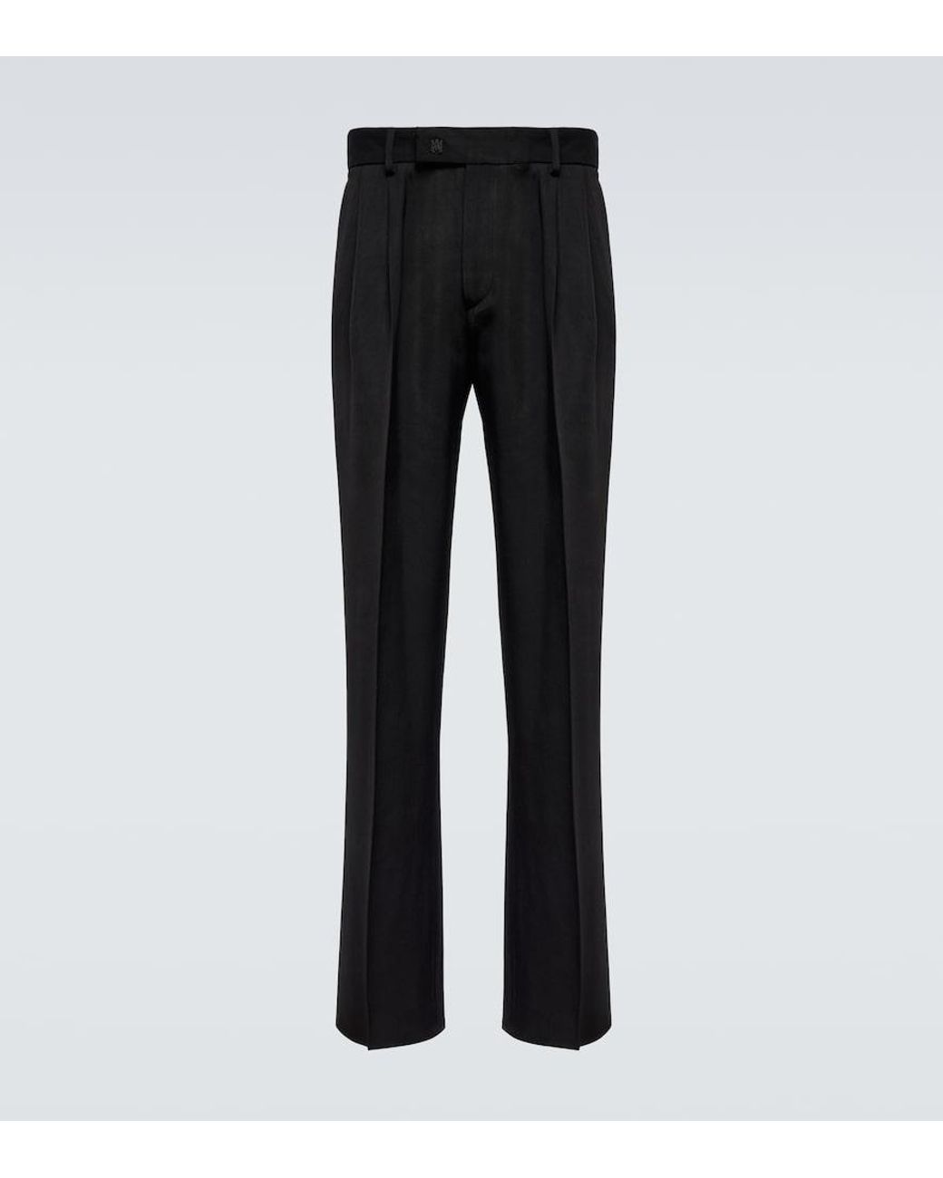 Amiri Black Twill Straight Pants for men