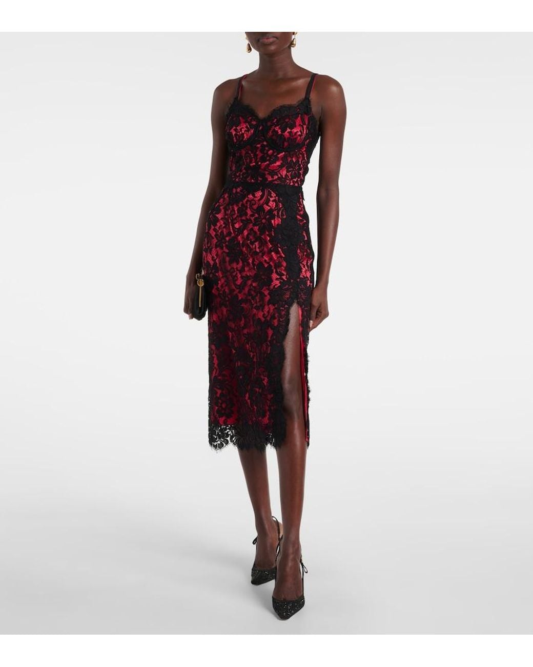 Dolce & Gabbana Black High Heel Shoes With Shimmering Crystals