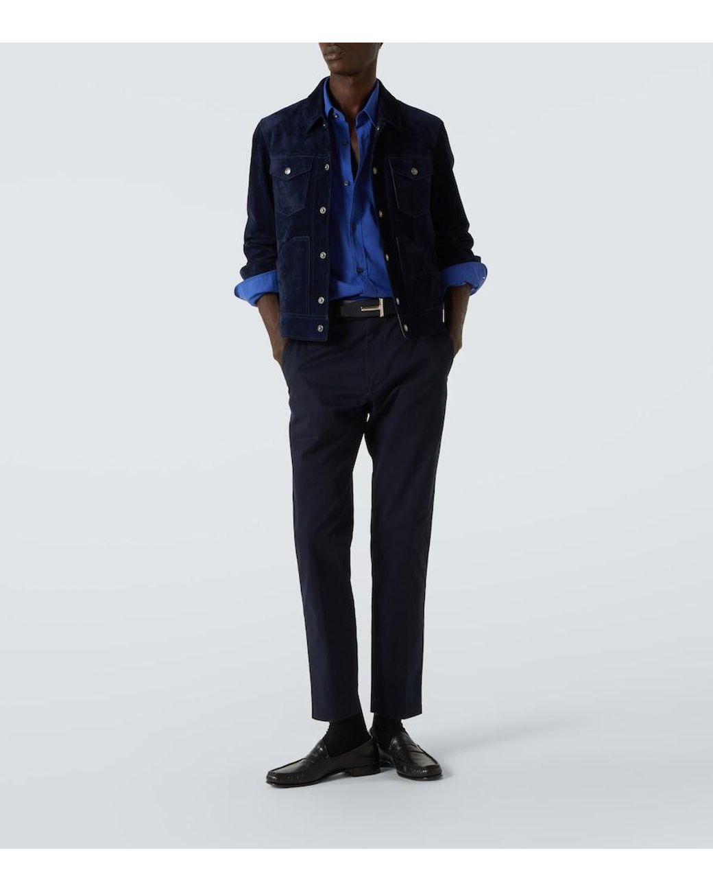 Tom Ford Blue Cotton Shirt for men