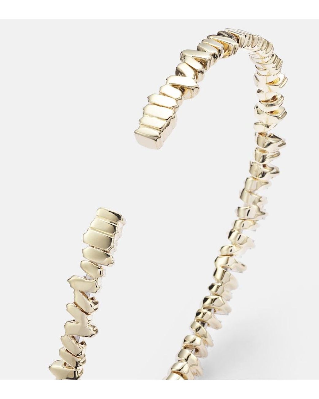 Suzanne Kalan Metallic Classic 18Kt Bangle With Diamonds